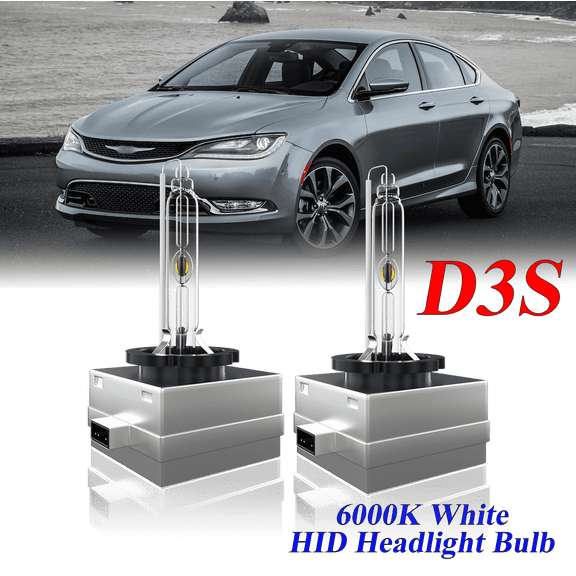For Chrysler 200 2015 2016 2017 D3S HID Headlight High/Low Beam 6000K Crystal White Xenon Bulbs Set 2