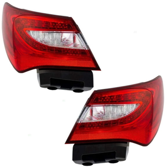 For Chrysler 200 Tail Light Assembly 2011 2012 2013 2014 Driver and Passenger Side Pair LED w/ Bulbs Replaces CH2818131 CH2819131