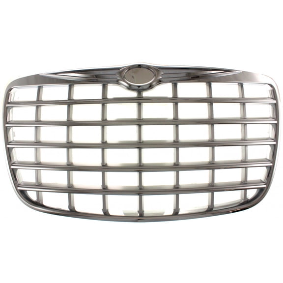 For Chrysler 300 2005-2010 Grille | 5.7L/6.1L Engine | Chrome Frame/Silver Bars | Replacement For CH1200276 | 4805928AC