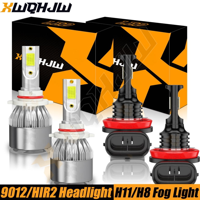 QIPEIZSP Fit For Chrysler Sebring 1999-2006 9007+9007 LED Headlight Bulbs High Low Beam Cold White 6500k Plug And Play Pack Of 4