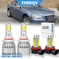 thumbnail image 1 of For Chrysler 300 2011-2014 LED Headlight Bulbs 9012 Hi/Lo Beam H11 Fog Light 6000k 4Pack, 1 of 16