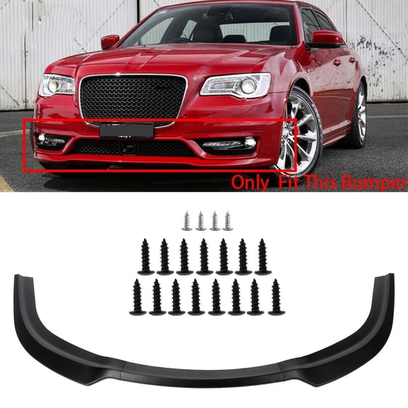 For Chrysler 300 C S SRT 2015-2023 Matte Black Front Bumper Lip Spoiler Splitter