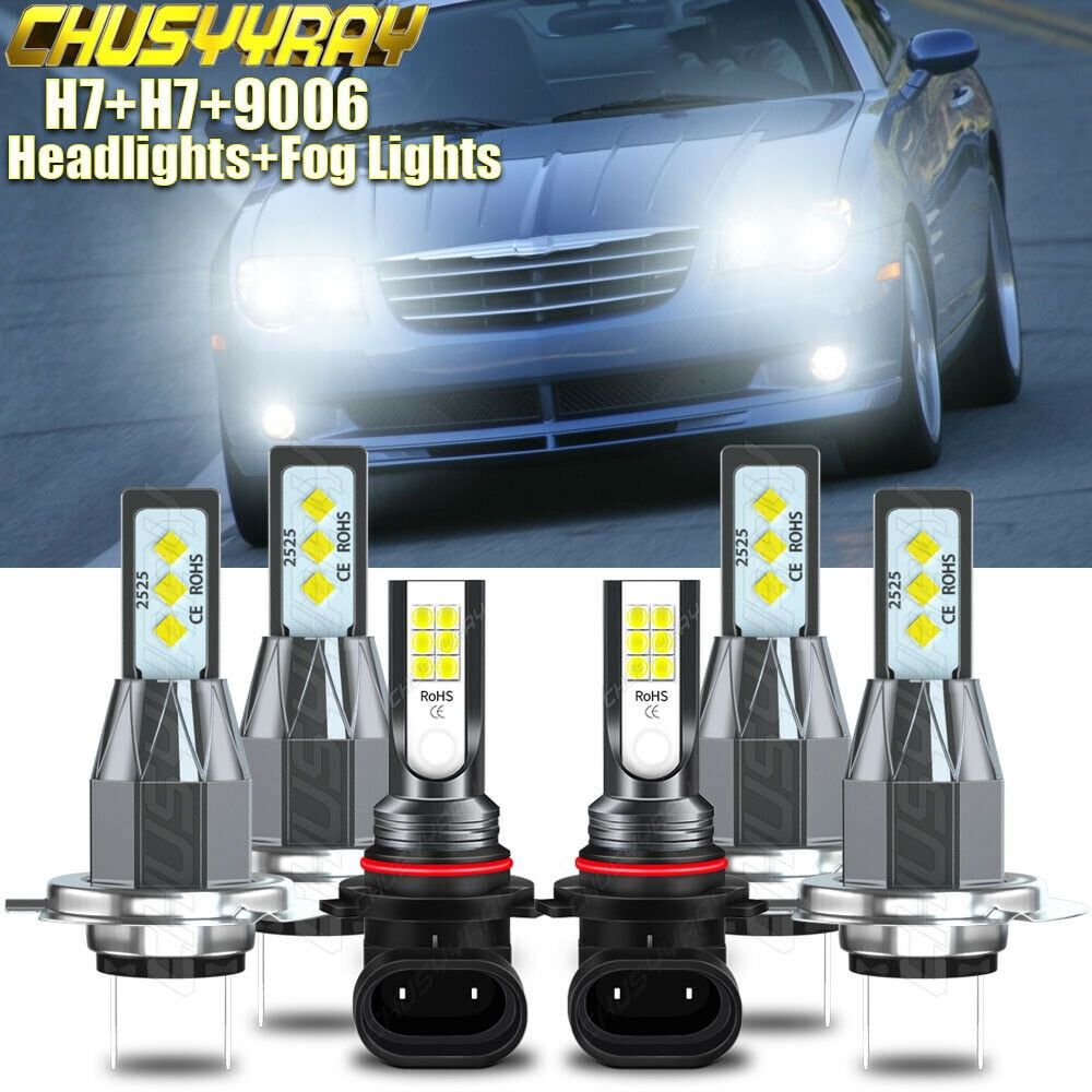 For Chrysler Crossfire 2004-2008 - 6X H7 9006 LED Headlight Fog Light ...