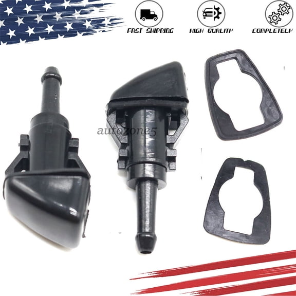 For Chrysler Dodge Ram Charger 2pcs Windshield Washer Wiper Spray Fluid Nozzle