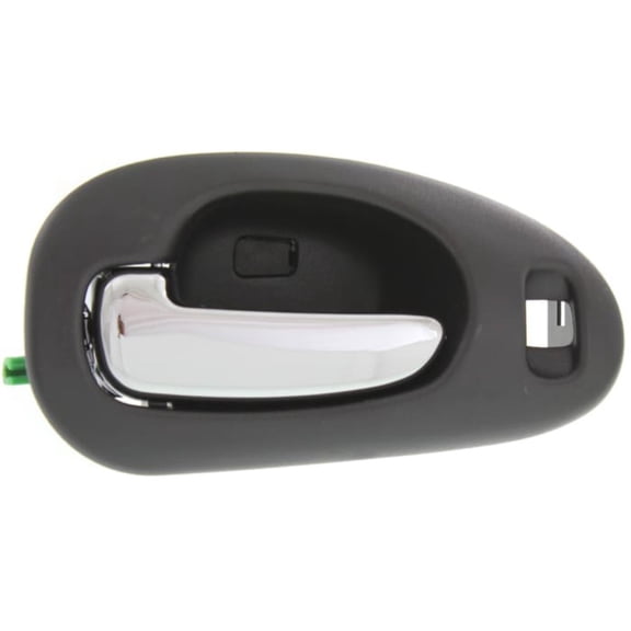 For Chrysler LHS Interior Door Handle 1999-2001 Driver Side Front Black Bezel with Chrome Lever | With Door Lock Hole | Trim: Base