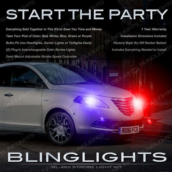 For Chrysler Lancia Ypsilon Head Lamps Strobe Light Kit Multi Color