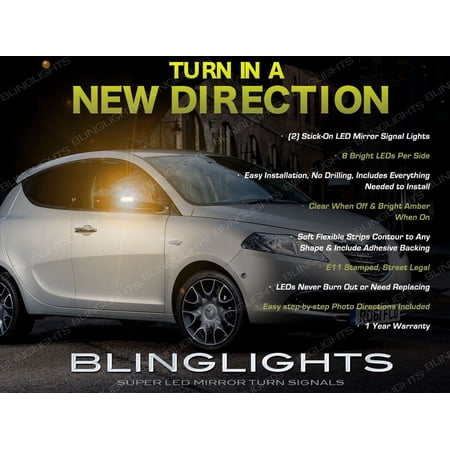 For Chrysler Lancia Ypsilon LED Mirror TurnSignal Lights Side Turn Signaler Lamp Set