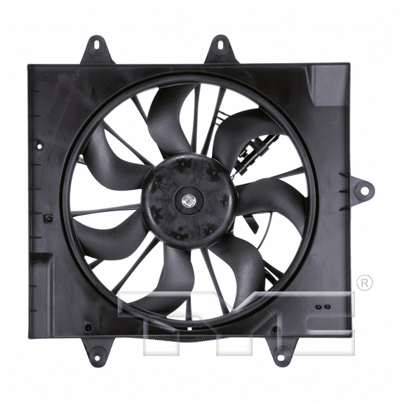 For Chrysler PT Cruiser Radiator / Condenser Cooling Fan Assembly 2006 07 08 09 2010 w/Turbo For CH3115156 | 5179463AA