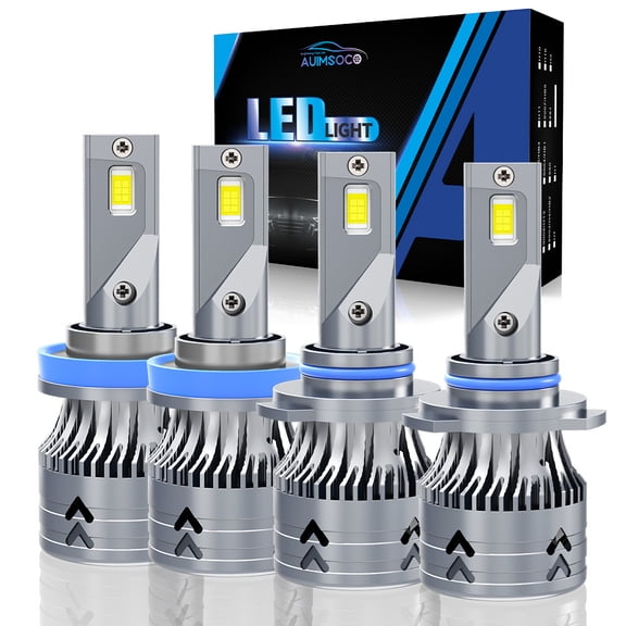 For Chrysler Pacifica 2017-2020 4X LED Headlight Kit Bulbs Hi/Low Beam 6000K 50000 Hours Lifespan No Hyper Flash