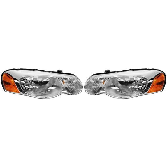 For Chrysler Sebring Sedan/Convertible AWD Headlight Assembly 2004 2005 2006 Driver and Passenger Side Pair For CH2502150 | 4806037AB04