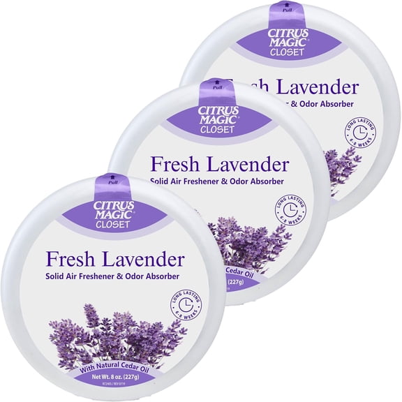 For Closets Odor Absorbing Solid , Fresh Lavender, 8-Ounce, Pack of 3