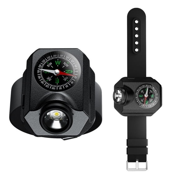 For Compass Led Wrist Light Outdoor Camping Hiking Running Flashlight
