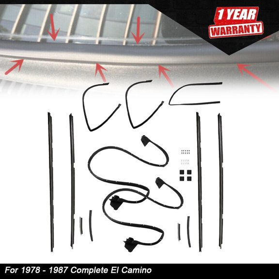 For Complete El Camino 1978-87 Door Tailgate Weatherstripping Seal Kit 17 pcs
