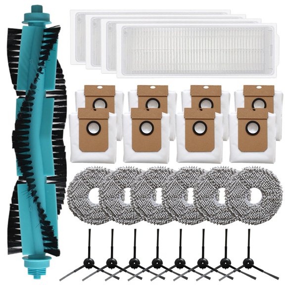 For-Conga 13090 Spin Revol Home/For-Conga 13090 Spin Revol Home & Wash Roller Main Side Brush Filter Mop Cloths Dust Bags Kit