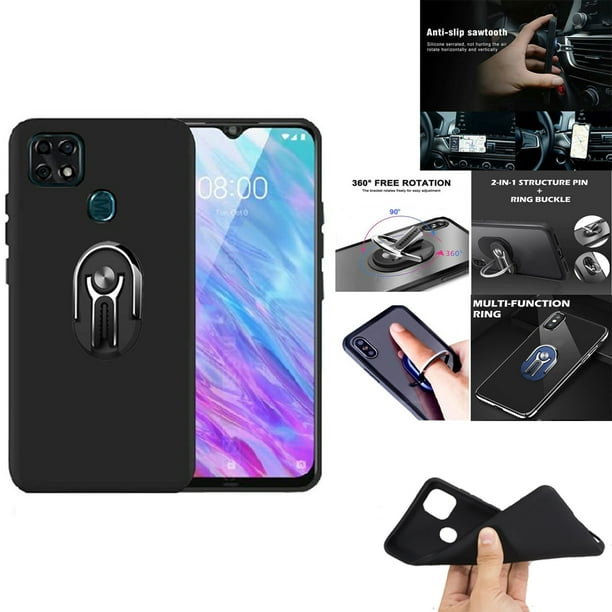 For Consumer Cellular Zmax 10 Case with Car Mount Phone Stand Flexible