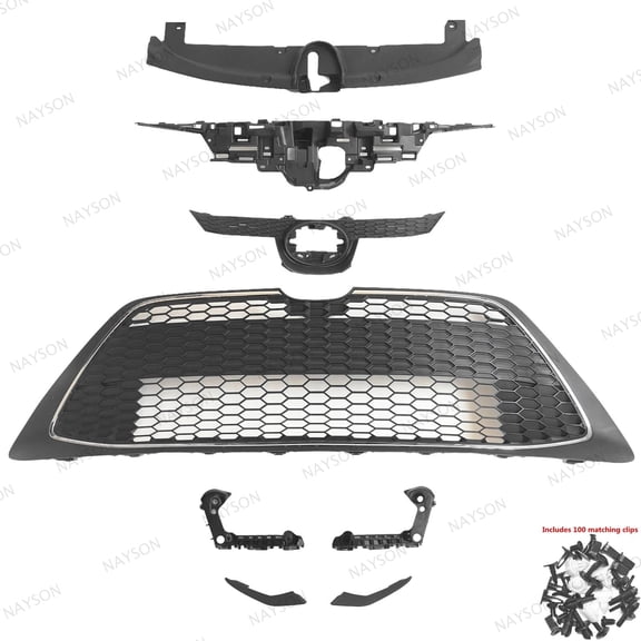 For Corolla LE 2020-2022 Bumper Upper Lower Grille/Radiator Mesh/Foglight Cover
