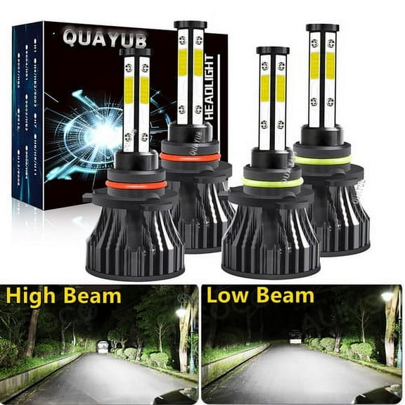 For Corvette C5 1997-2004 Combo 6000K F2 4 LED Headlight High/Low Beam Bulbs Kit