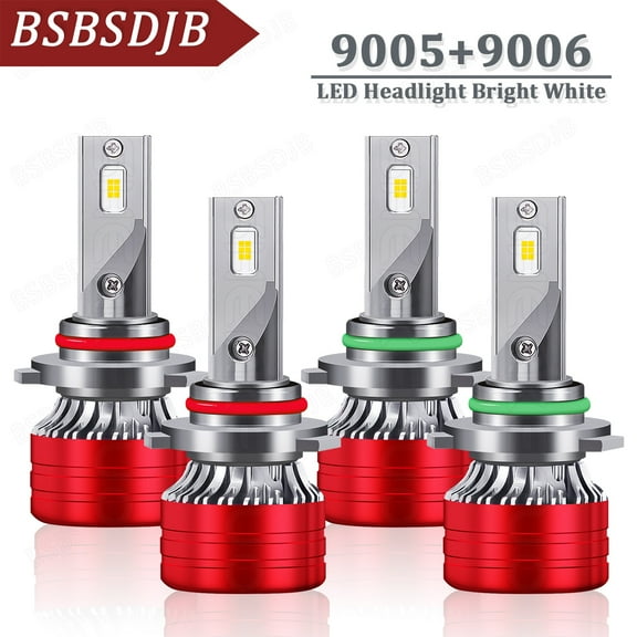 For Corvette C5 1997-2004 Combo White LED Headlight Bulbs Kit High Low Beam