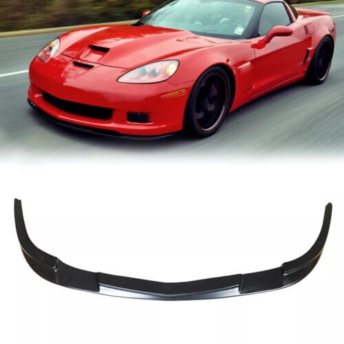 For Corvette C6 BASE ZR1 Style 05-13 ABS Plastic Front Bumper Lower Lip Splitter