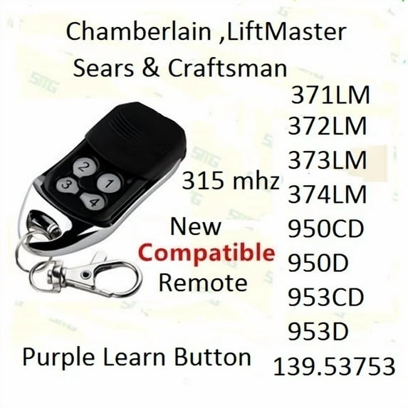 For Chamberlain Garage Door Opener Mini Remote Part For Purple Learn Button