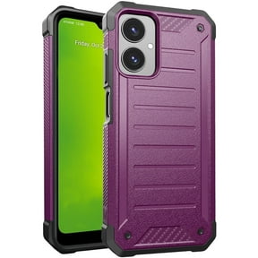 For Cricket Icon 2026 (New Regular Version) Premium Tough Lined Design Hybrid Case Cover - Dark Purple
