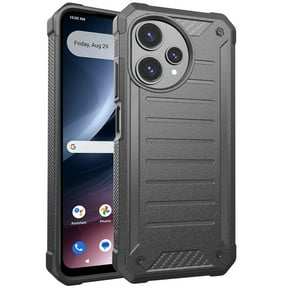 For Cricket Icon PRO (PRO Version Only) Premium Tough Lined Design Hybrid Case Cover - Charcoal Grey