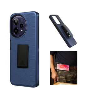 For Cricket Icon Plus (2026) / AT&T Verge 2 Case, Blue Shockproof 360-Degree Rotating Belt Clip Kickstand Case Cover