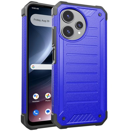 For Cricket Icon Plus 2026 SN333 Premium Tough Hybrid Cell Phone Cover Case - PTF Blue