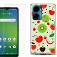 thumbnail image 1 of For Cricket Magic 2 5G Phone Case Cover, Shockproof Bumper Hybrid Case with Tempered Glass Screen Protector, by OneToughShield - Fruit Mix, 1 of 3