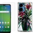 thumbnail image 1 of For Cricket Magic 2 5G Phone Case Cover, Shockproof Bumper Hybrid Case with Tempered Glass Screen Protector, by OneToughShield - Lily, 1 of 3