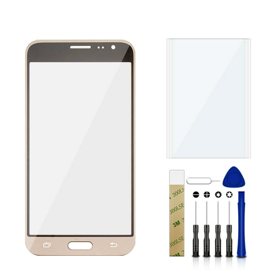 For Cricket Samsung Galaxy Amp Prime SM-J320AZ Replacement Front Outer Glass Lens Screen Tool Gold