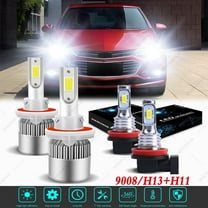 For Cruze 2011-2014 2015 Headlights 9008/H13 LED High and Low Beam H11 Fog Light 4pc