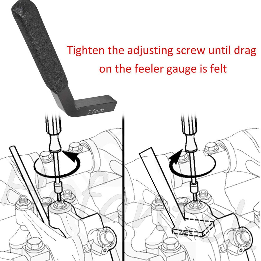 For Cummins ISX,7.0MM 3163530 Engine Brake Adjustment Feeler Gauge Tool