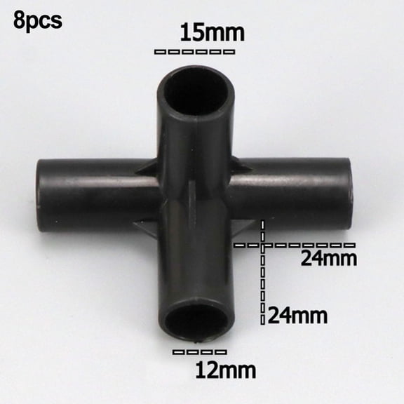 For DIY PVC Pipe Fittings Set of 8 for Greenhouse and Plant Support Frames