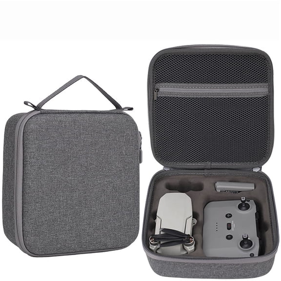 For DJI Mavic Mini 2 Dual Battery Storage Bag Handheld Protective Case Light Grey