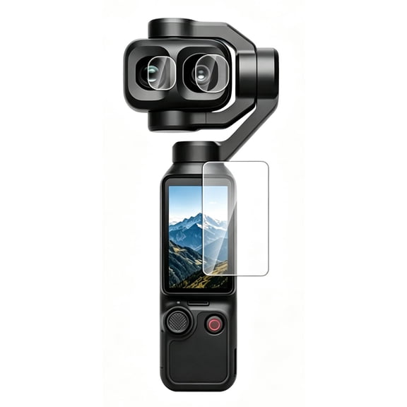 For DJI OSMO Pocket 4P / XTRA Muse 2 Pro PULUZ 9H 2.5D HD Tempered Glass Lens Protector + Screen