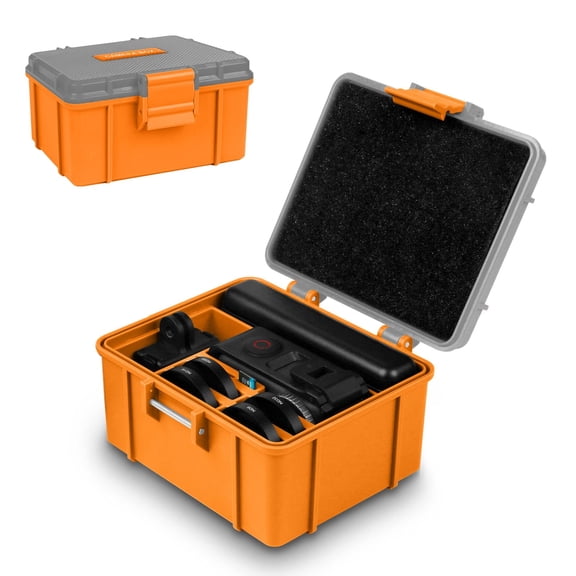 For DJI Osmo Action 5 Pro / 4 / 3 QKOO Waterproof Hard Carrying Suitcase Outdoor Protective Box