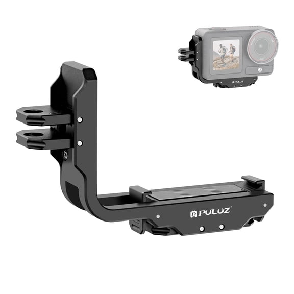 For DJI Osmo Action 5 Pro / 4 PULUZ Vertical Horizontal Shooting Quick Release Metal Magnetic L