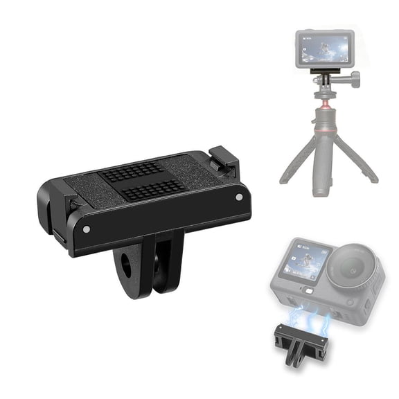 For DJI Osmo Action 6 / Nano PULUZ Plastic Magnetic Quick Release Base Mount (Black)