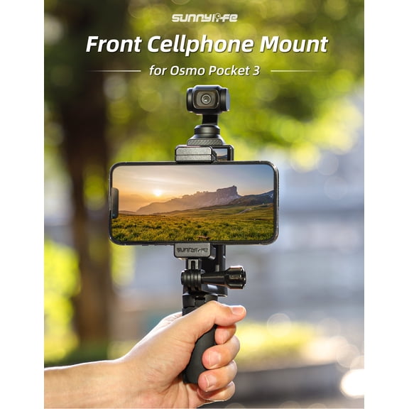 For DJI Osmo Pocket 3 Front Phone Holder Clip Handheld Shooting Expansion Adapter Accessory