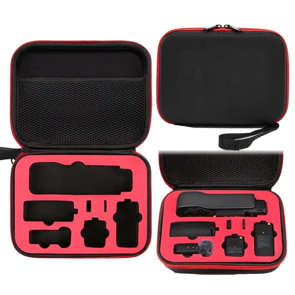For DJI Osmo Pocket 3 Storage Bag Pocket Camera Handbag Black Shell Red Inner