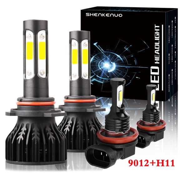 For DODGE CHALLENGER 2015-2020 9012/HIR2 High/Low Beam Headlights + H11 LED Fog Light Bulbs 4pc