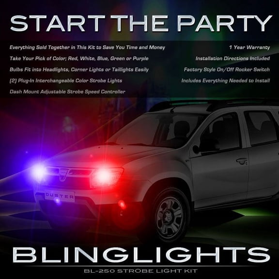 For Dacia Duster Custom Xenon Head Light Strobe Lamp Kit