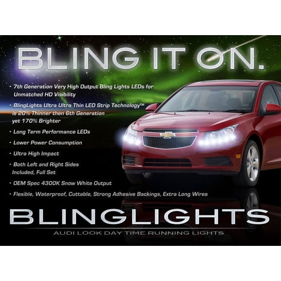 For Daewoo Lacetti Premiere LED DRL Head Lamp Light Strips Kit Day Time Running