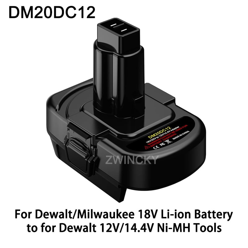 For De*walt/Mil*wau*kee 18V Lithium Battery to for De*walt 12V 14.4V Ni-MH Battery Power Tools Battery Adapter Converter