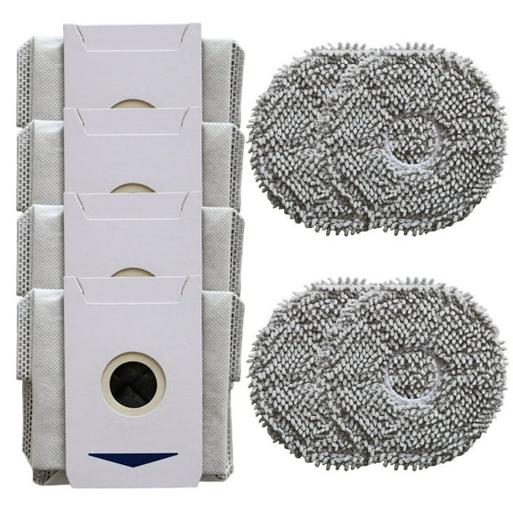 For Deebot For T30 Pro For Omni Robot Vacuum 5 Mop Pads 8 Dust Bags