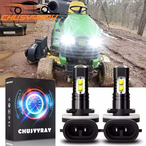 For Deere X465 X475 X485 X495 X575 X585 X595 JD - LED Light Bulbs Kit 6000K White Qty 2