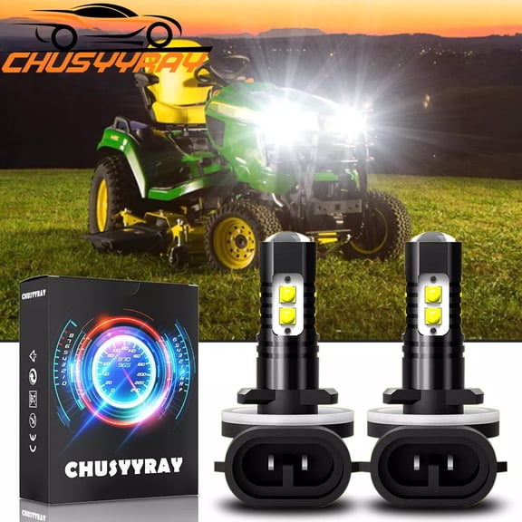 For Deere X730 X734 X738 X739 X750 X754 X758 JD - LED Light Bulbs Kit 6000K White Qty 2