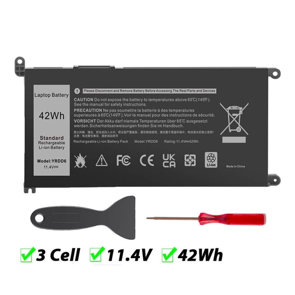 For Dell Inspiron 14 5585 42Wh 11.4V Battery YRDD6