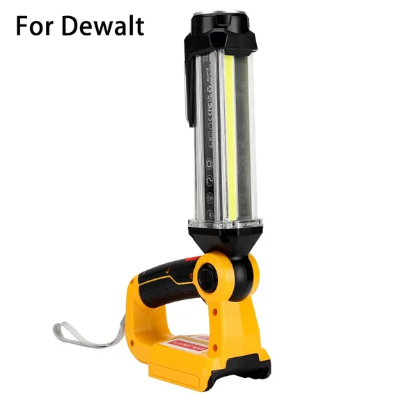 For Dewalt 18V Li-ion Battery 35W Handheld Flashlight Emergency Light Portable LED Light With USB Hook